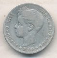 Испания 1 песета 1900 год