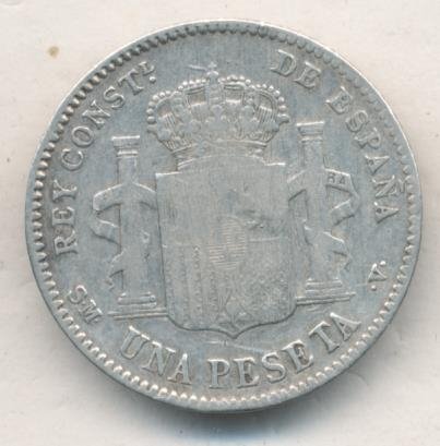 Испания 1 песета 1900 год