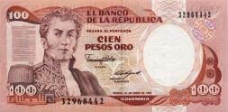 Колумбия 100 песо 1987 год - Антонио Нариньо. Вилья-де-Лейва