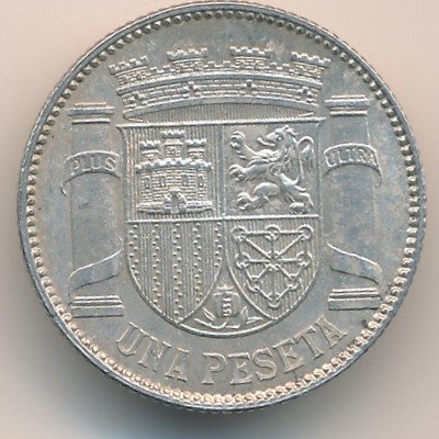 Испания 1 песета 1933 год