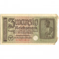 Германия 20 рейхсмарок 1939-1945 годов выпуска - Немецкие оккупационные территории - VG