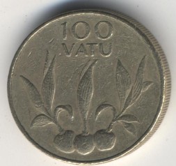 Монета Вануату 100 вату 2002 год - Флора