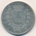 Италия 5 лир 1870 год