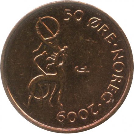Норвегия 50 эре 2009 год