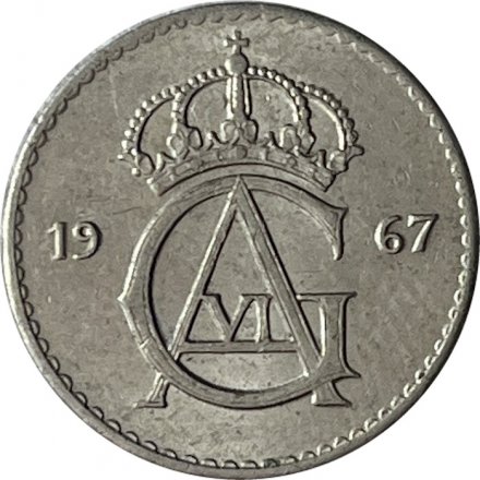 Швеция 25 эре 1967 год
