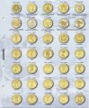 Комплект из 8 разделительных листов для 10-ти рублёвых монет России и набора «Бородино» - Стандарт OPTIMA