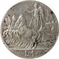Италия 1 лира 1909 год