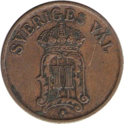 Швеция 1 эре 1907 год - Король Оскар II
