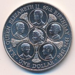 Острова Кука 1 доллар 1986 год