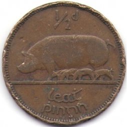 Ирландия 1/2 пенни 1942 год - F