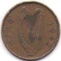 Ирландия 1/2 пенни 1942 год - F