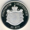 Лихтенштейн 20 экю 1993 год