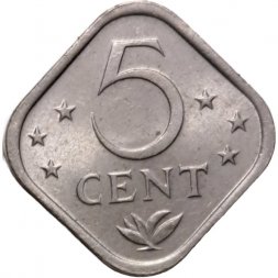Антильские острова 5 центов 1976 год