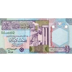 Ливия 1/2 динара 2002 год - UNC