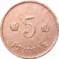 Финляндия 5 пенни 1935 год