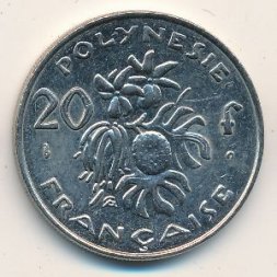 Французская Полинезия 20 франков 2001 год