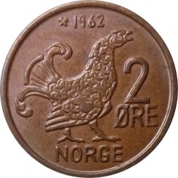 Норвегия 2 эре 1962 год