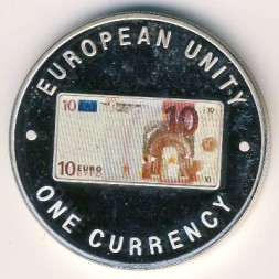 Монета Замбия 1000 квача 1999 год - 10 евро (лицевая сторона)