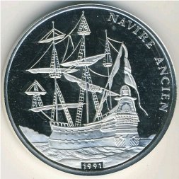 Конго 500 франков 1991 год