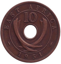 Восточная Африка 10 центов 1951 год - Георг VI