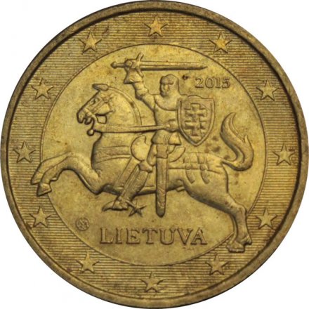 Литва 10 евроцентов 2015 год