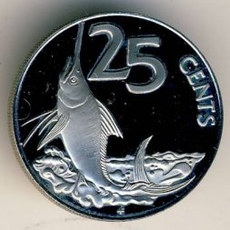 Виргинские острова 25 центов 1985 год