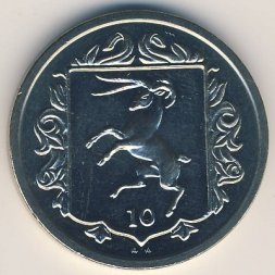 Остров Мэн 10 пенсов 1986 год