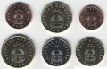 Набор из 6 монет Латвии 2008 - 2009 года (UNC)