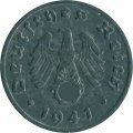 Третий Рейх 1 рейхспфенниг 1941 год (F)