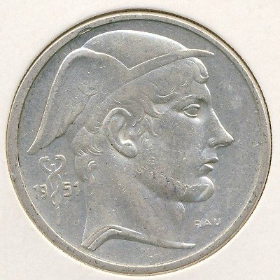 Бельгия 50 франков 1951 год