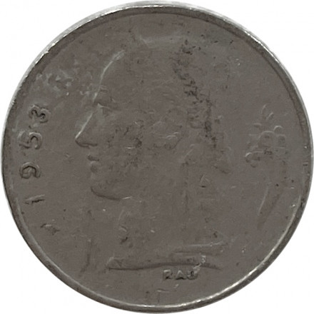Бельгия 1 франк 1953 год BELGIE