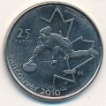 Канада 25 центов 2007 год - Кёрлинг