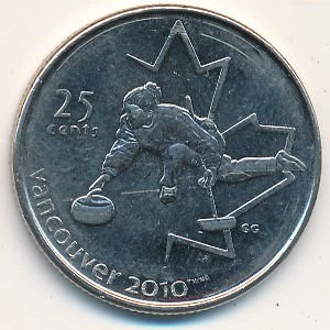 Канада 25 центов 2007 год - Кёрлинг