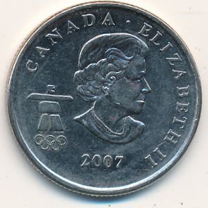 Канада 25 центов 2007 год - Кёрлинг