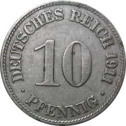 Германия 10 пфеннигов 1911 год (D)