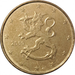 Финляндия 10 евроцентов 2009 год - Герб Финляндии