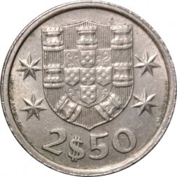 Португалия 2,5 эскудо 1973 год
