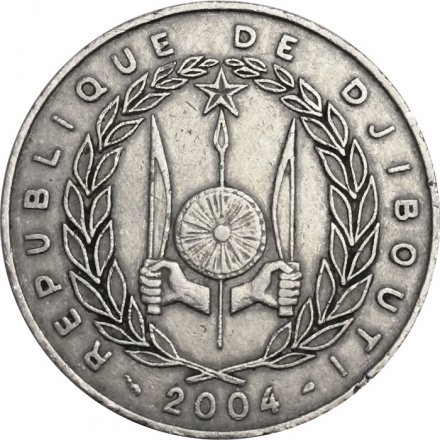 Джибути 100 франков 2004 год