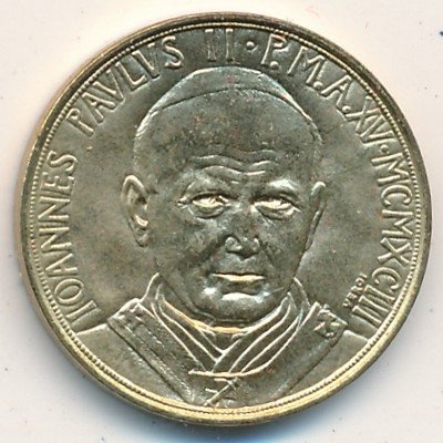 Ватикан 20 лир 1993 год - Папа Иоанн Павел II
