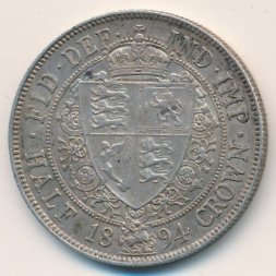 Великобритания 1/2 кроны 1894 год