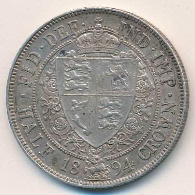 Великобритания 1/2 кроны 1894 год