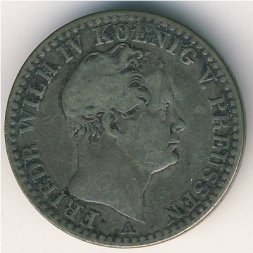 Пруссия 1/6 талера 1842 год