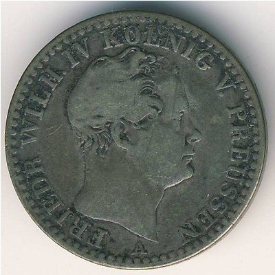 Пруссия 1/6 талера 1842 год
