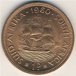 ЮАР 1 пенни 1960 год
