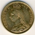 Великобритания 1/2 соверена 1890 год