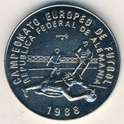 Куба 1 песо 1988 год - Чемпионат Европы по футболу 1988, ФРГ. Вратарь