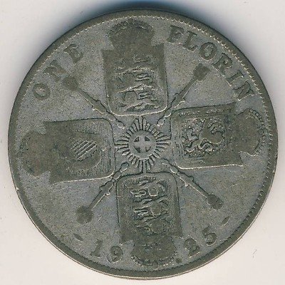 Великобритания 2 шиллинга (1 флорин) 1925 год