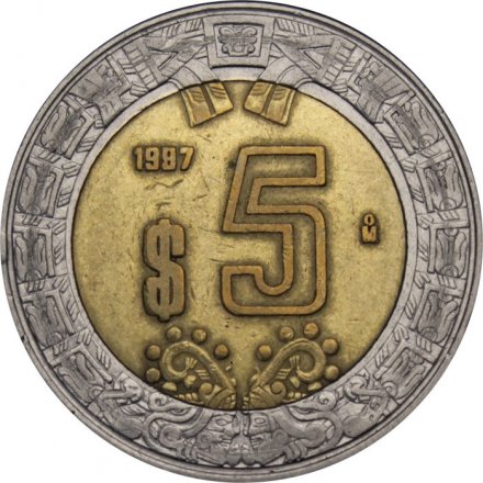 Мексика 5 песо 1997 год