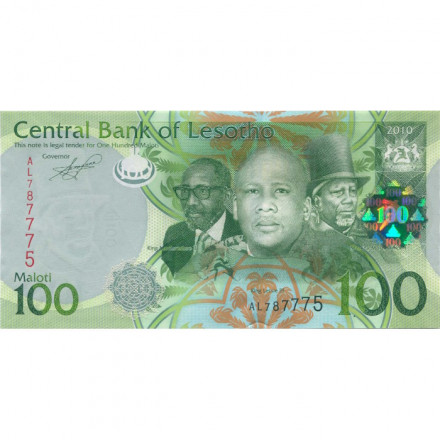Лесото 100 малоти 2010 год - UNC
