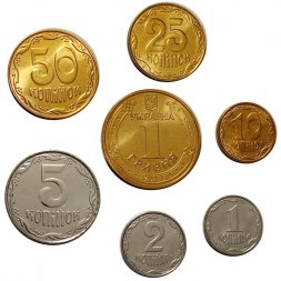 Набор из 7 монет Украина 2009-2014 год